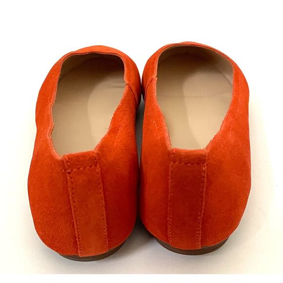 Violet & Red Leather Suede Ballet Flat Orange Size 7.5 NEW - Picture 5 of 7
